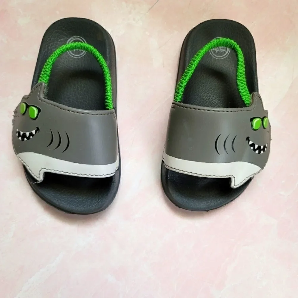 Baby Boy shark sandals open toe slingback summer